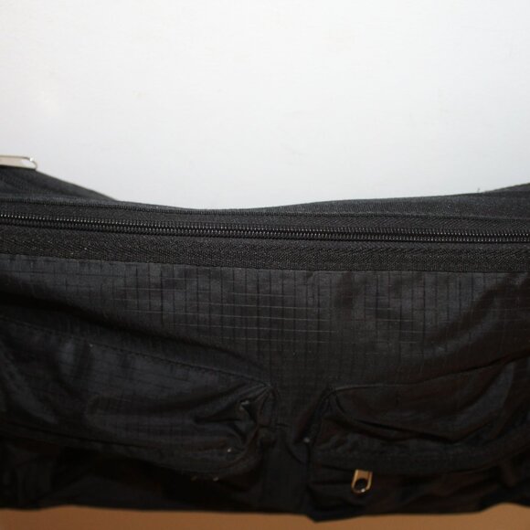 Vintage Over the Should Canvas Bag - Black - Picture 8 of 9